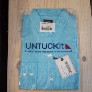 UNTUCKit  Women's Aqua Blue Shirt